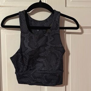 Allfenix Anthropologie Longline Snakeskin Sports Bra Size XS